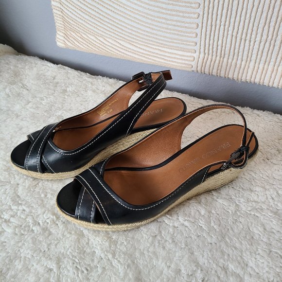 Franco Sarto Shoes - Franco Sarto Black Wedge Espadrilles - Size 8.5M - EUC